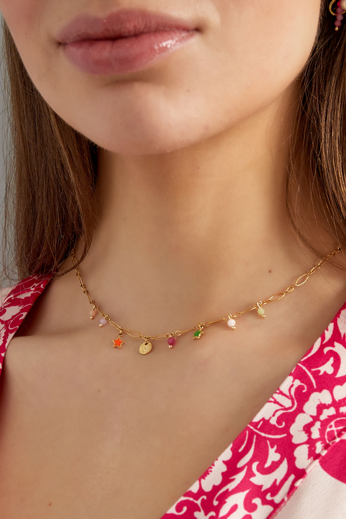Sparkle party charm necklace - gold  h5 Picture3